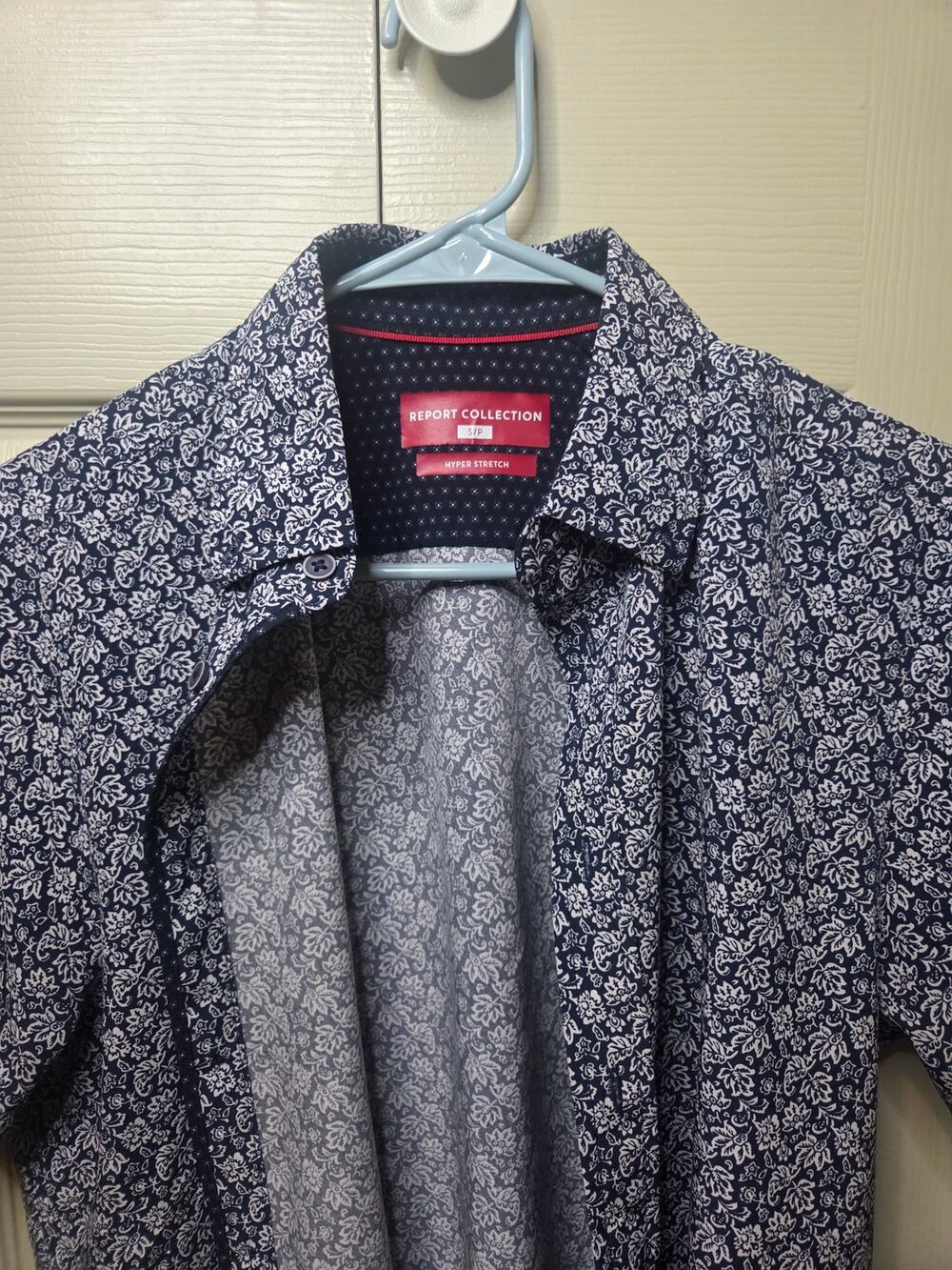 Report Collection Floral Print Short Sleeve Shirt Small